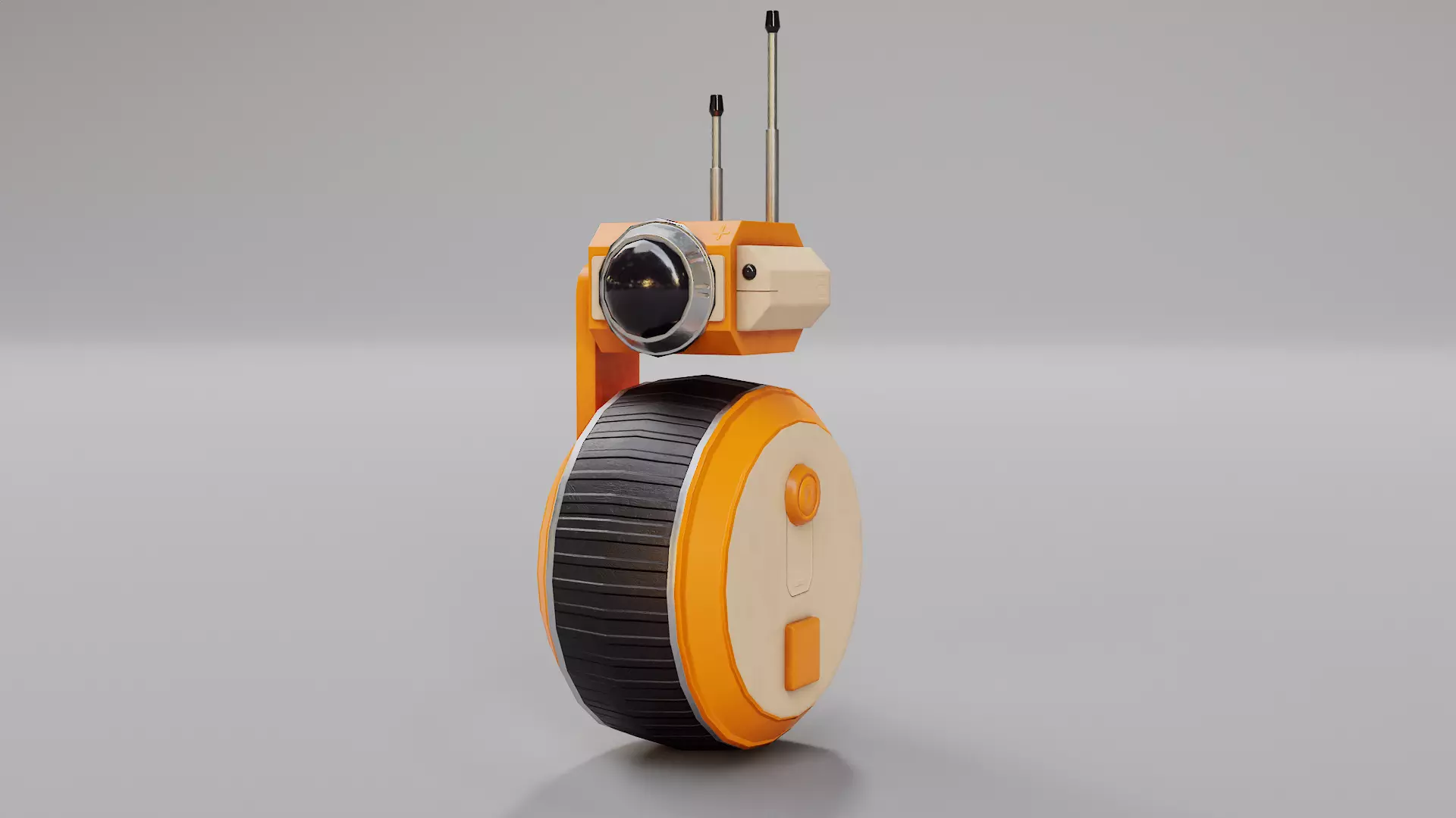 Game Ready Wheelrobot Low-poly 3D model