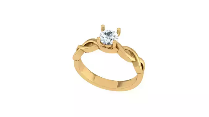 Anel com infinito e pedrinha