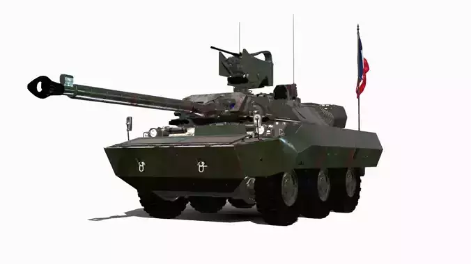 AMX10 RCR 6X6 FRANCE Low-poly 3D model
