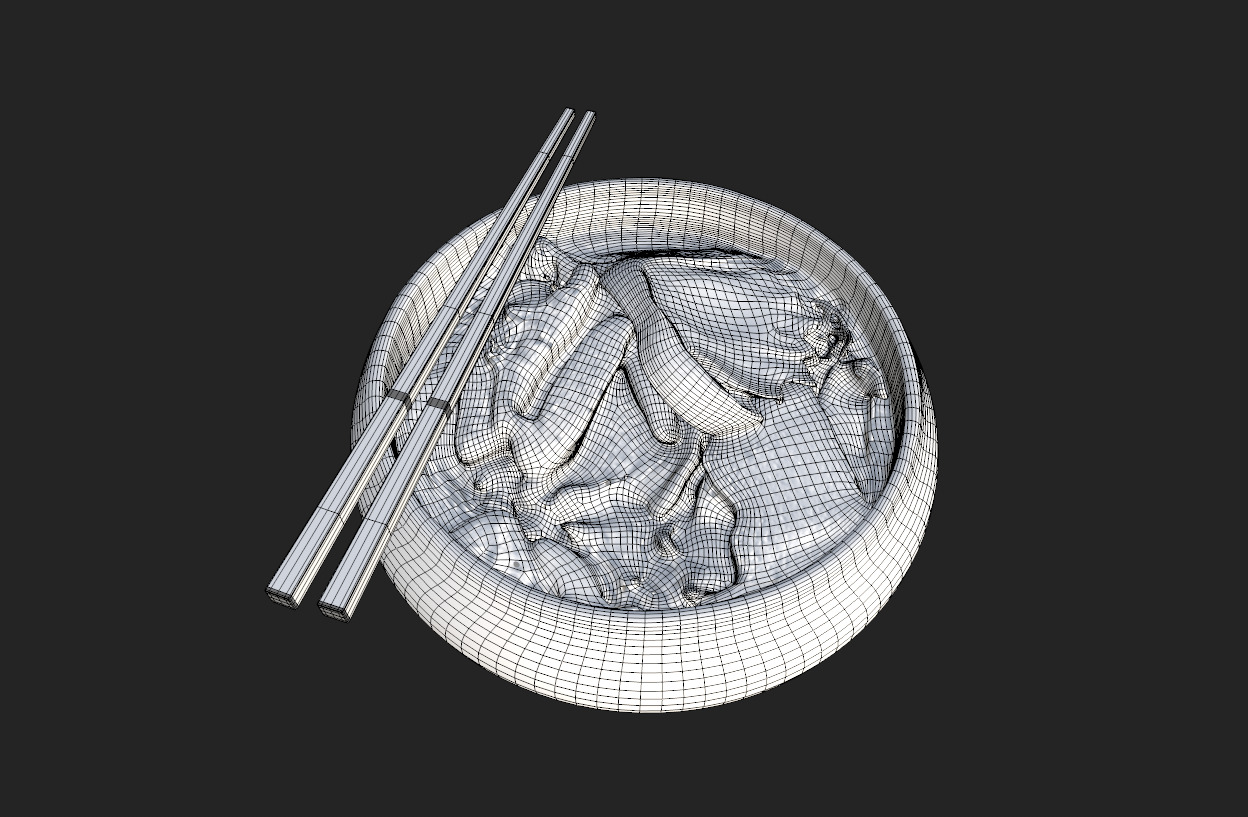 Japanese Ramen Soup Bowl  High-Quality Realistic Low-poly 3D model_27