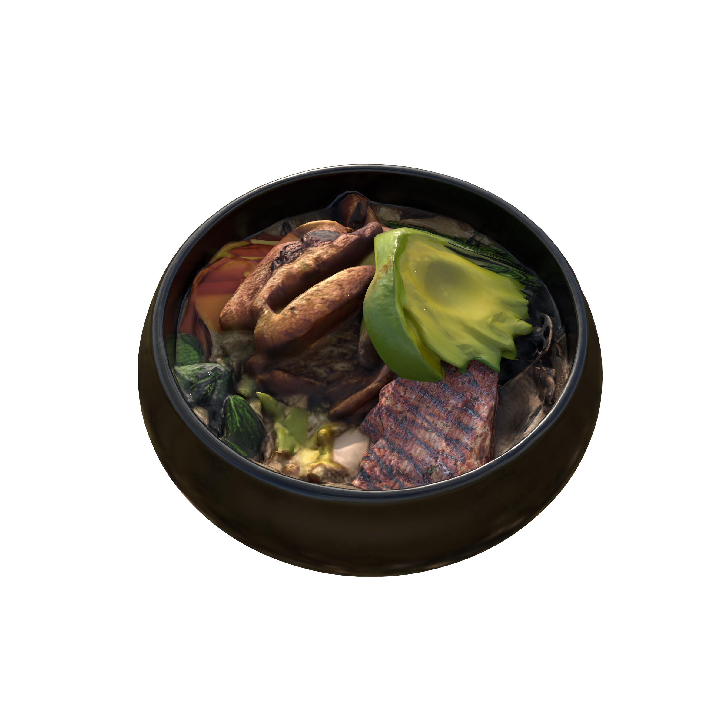 Japanese Ramen Soup Bowl  High-Quality Realistic Low-poly 3D model_16