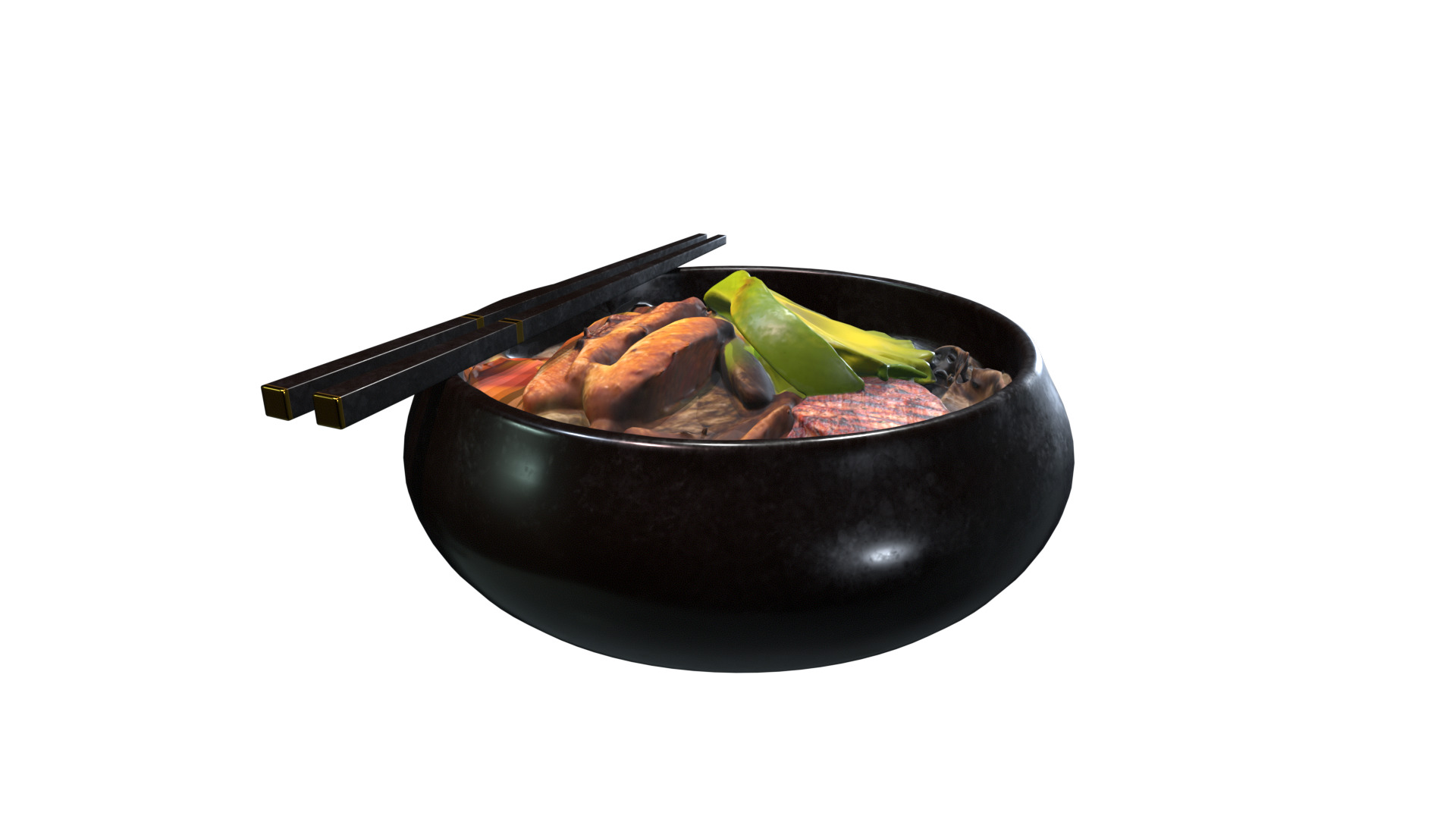 Japanese Ramen Soup Bowl  High-Quality Realistic Low-poly 3D model_6