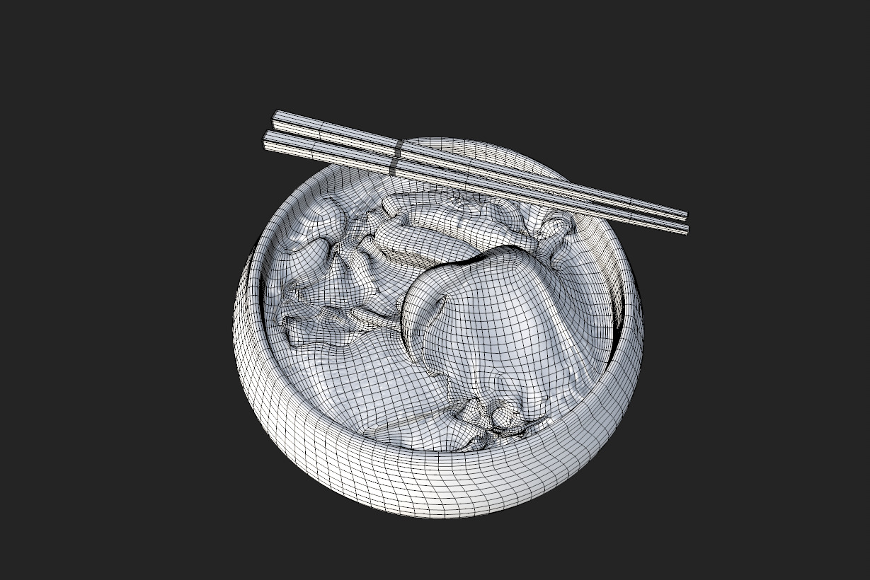 Japanese Ramen Soup Bowl  High-Quality Realistic Low-poly 3D model_26