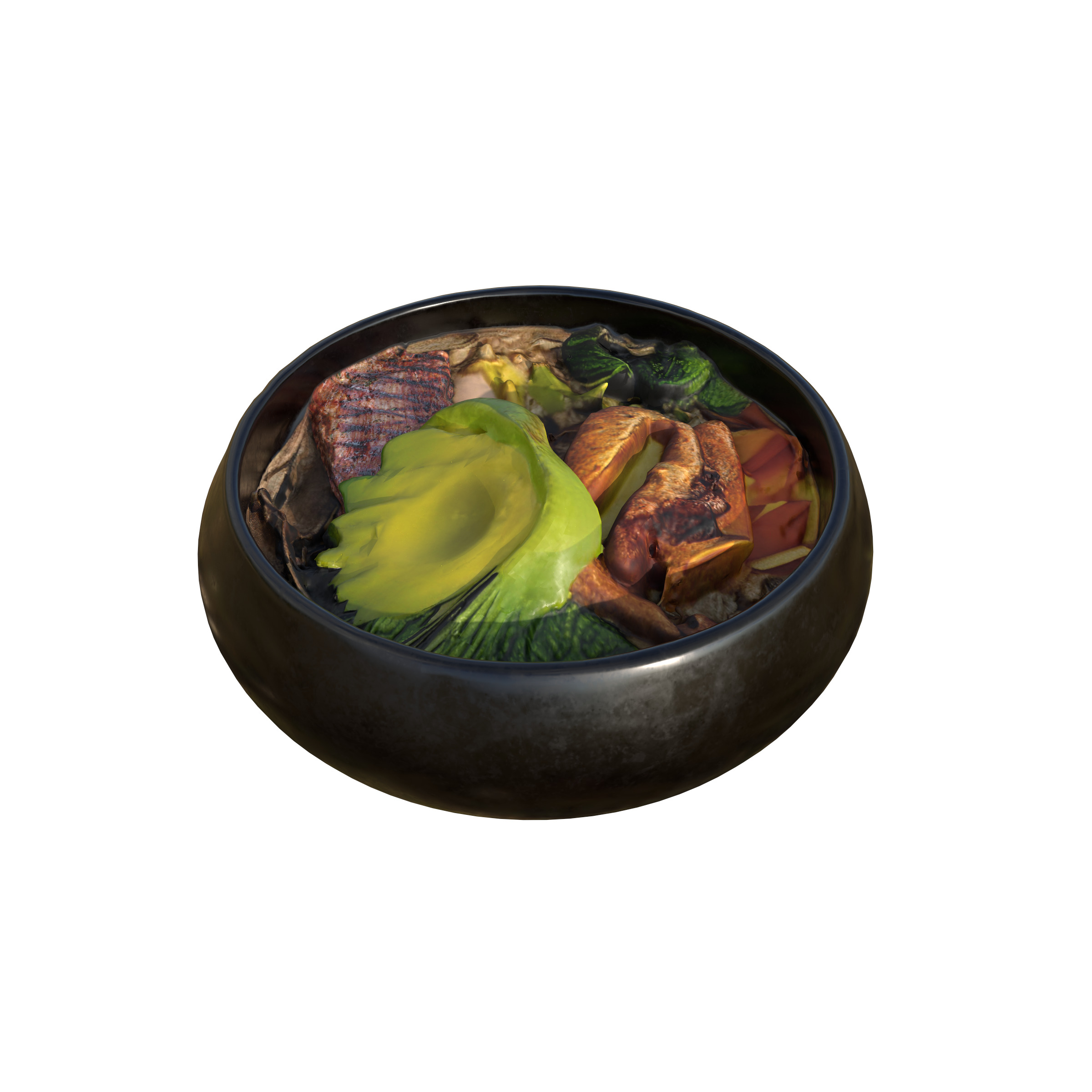 Japanese Ramen Soup Bowl  High-Quality Realistic Low-poly 3D model_17