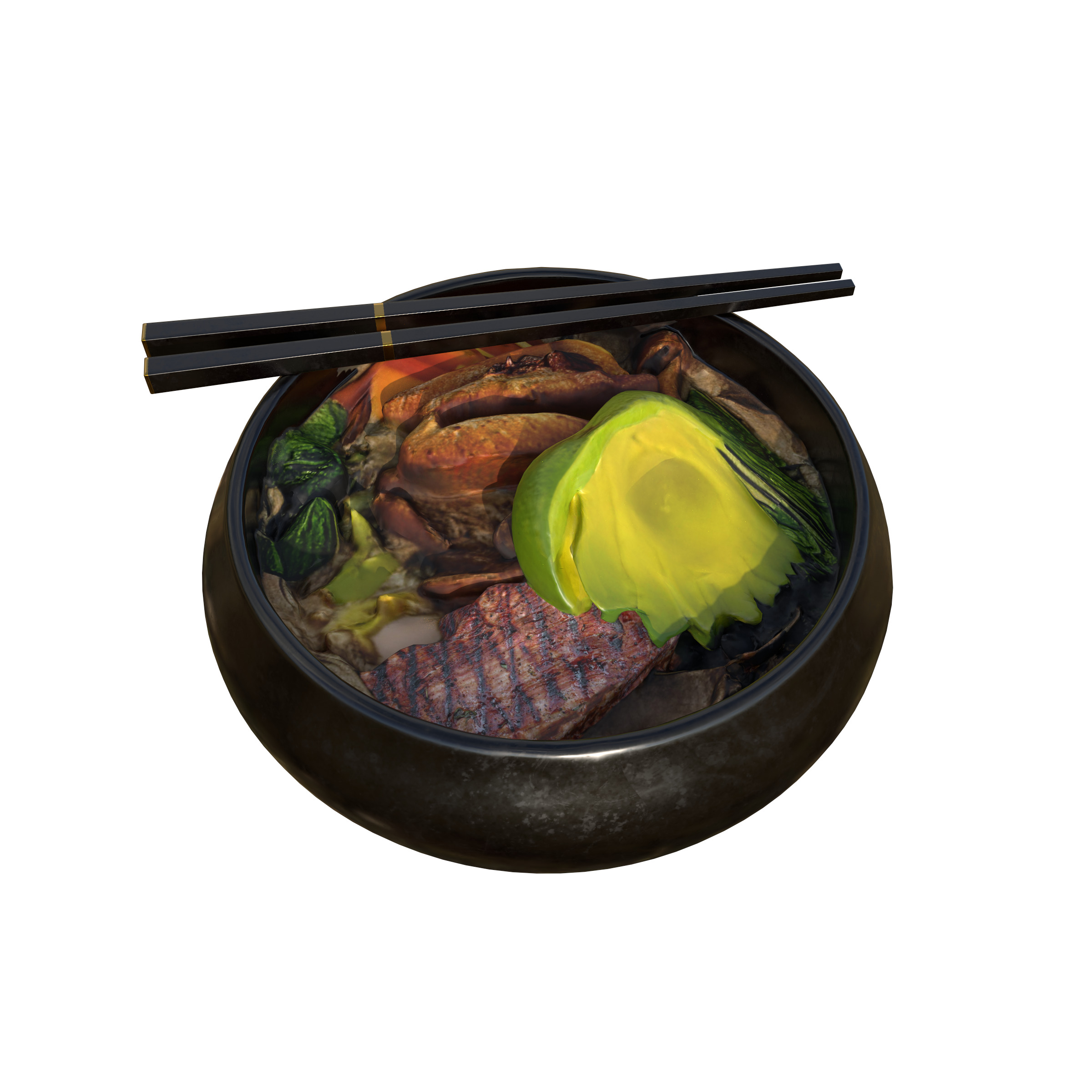 Japanese Ramen Soup Bowl  High-Quality Realistic Low-poly 3D model_21