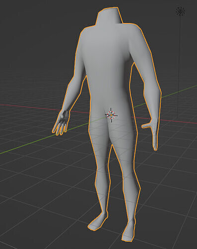 body whithout head but good hands 3D print model