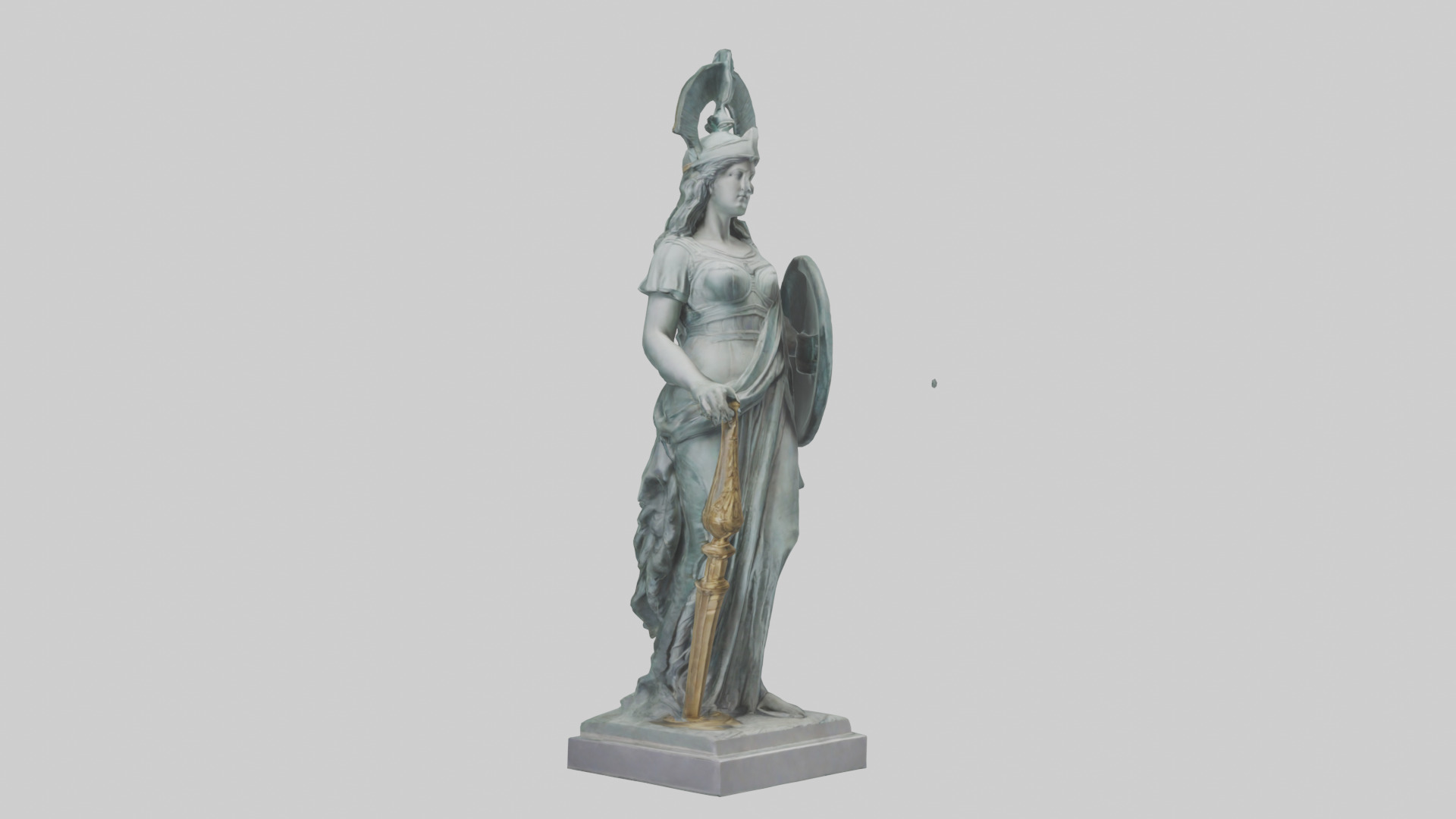 Minerva statue model 3D model_8