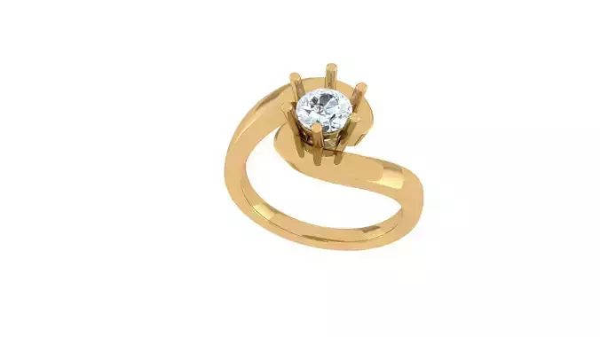 Anel com pedra central