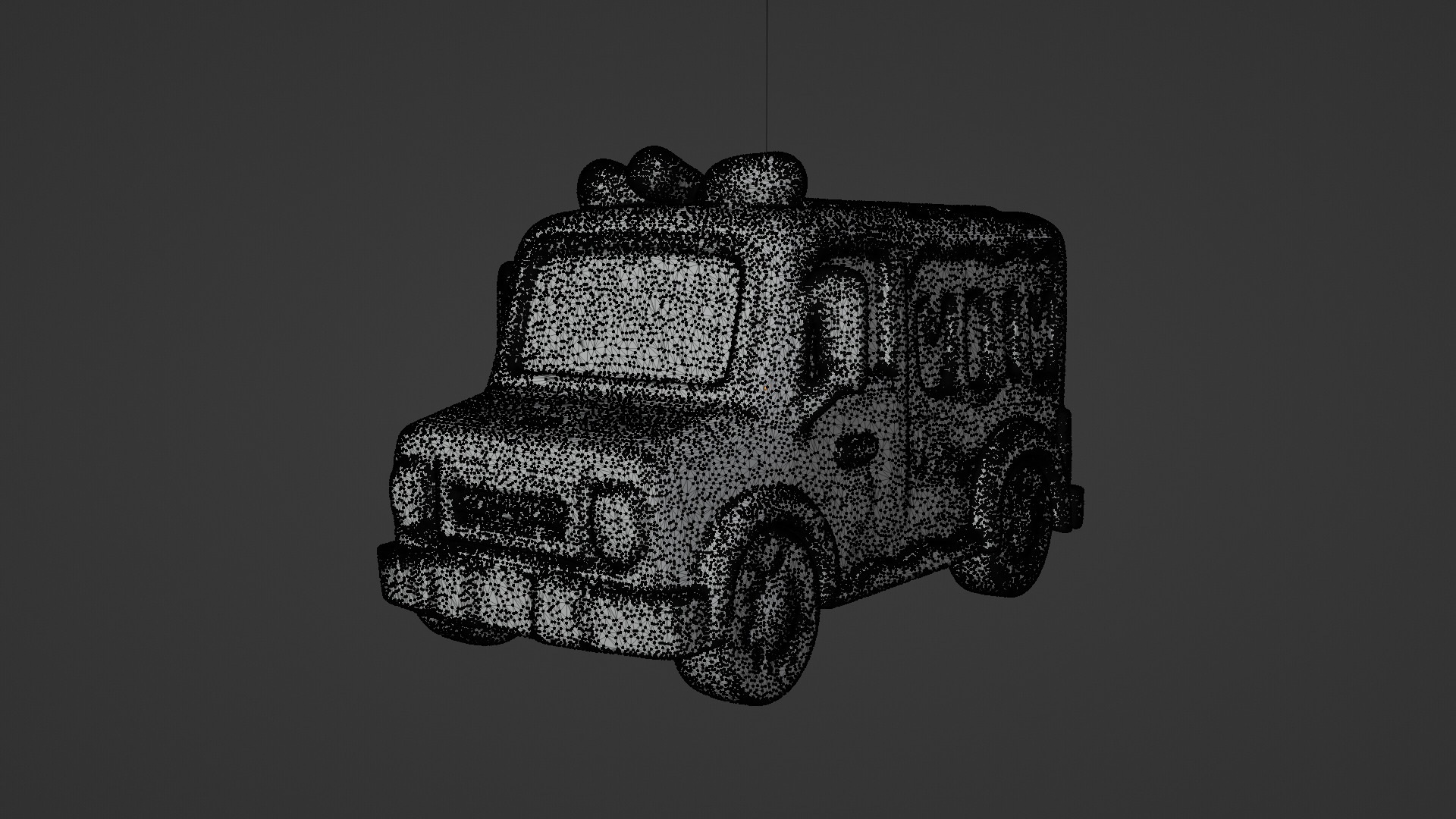 Christmas bus Low-poly 3D model_6