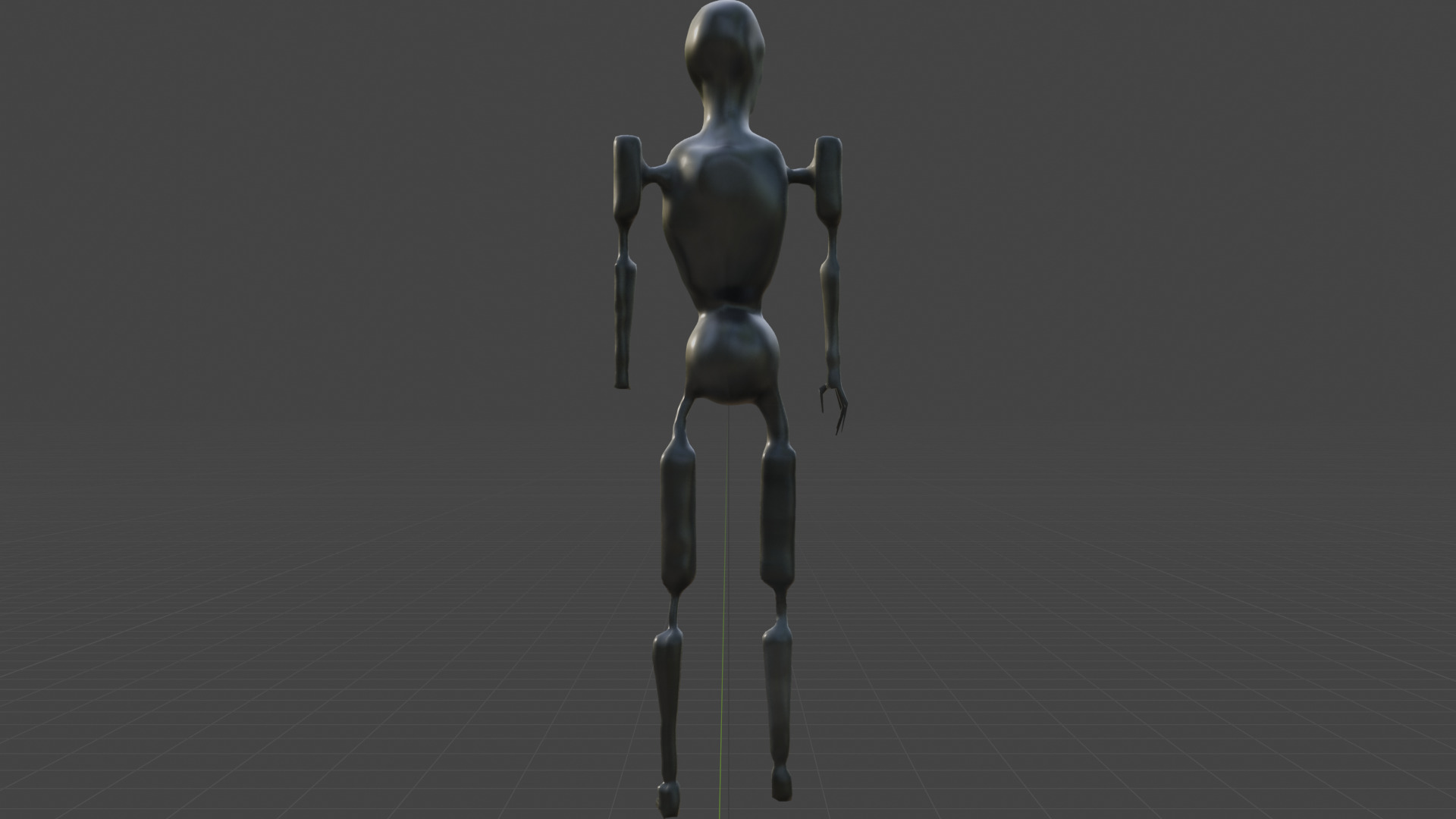 Low Poly Dystopian Android Character Low-poly 3D model_3