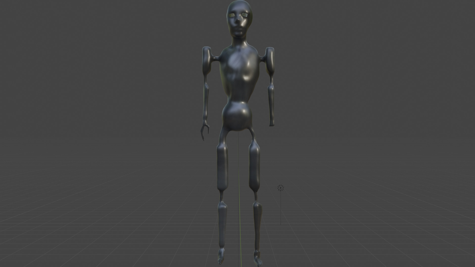 Low Poly Dystopian Android Character Low-poly 3D model_1