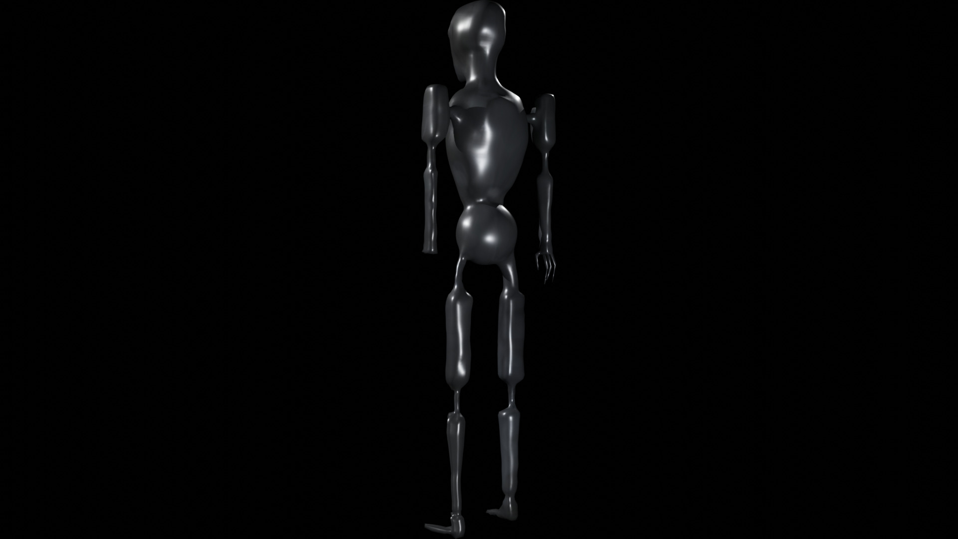 Low Poly Dystopian Android Character Low-poly 3D model_11