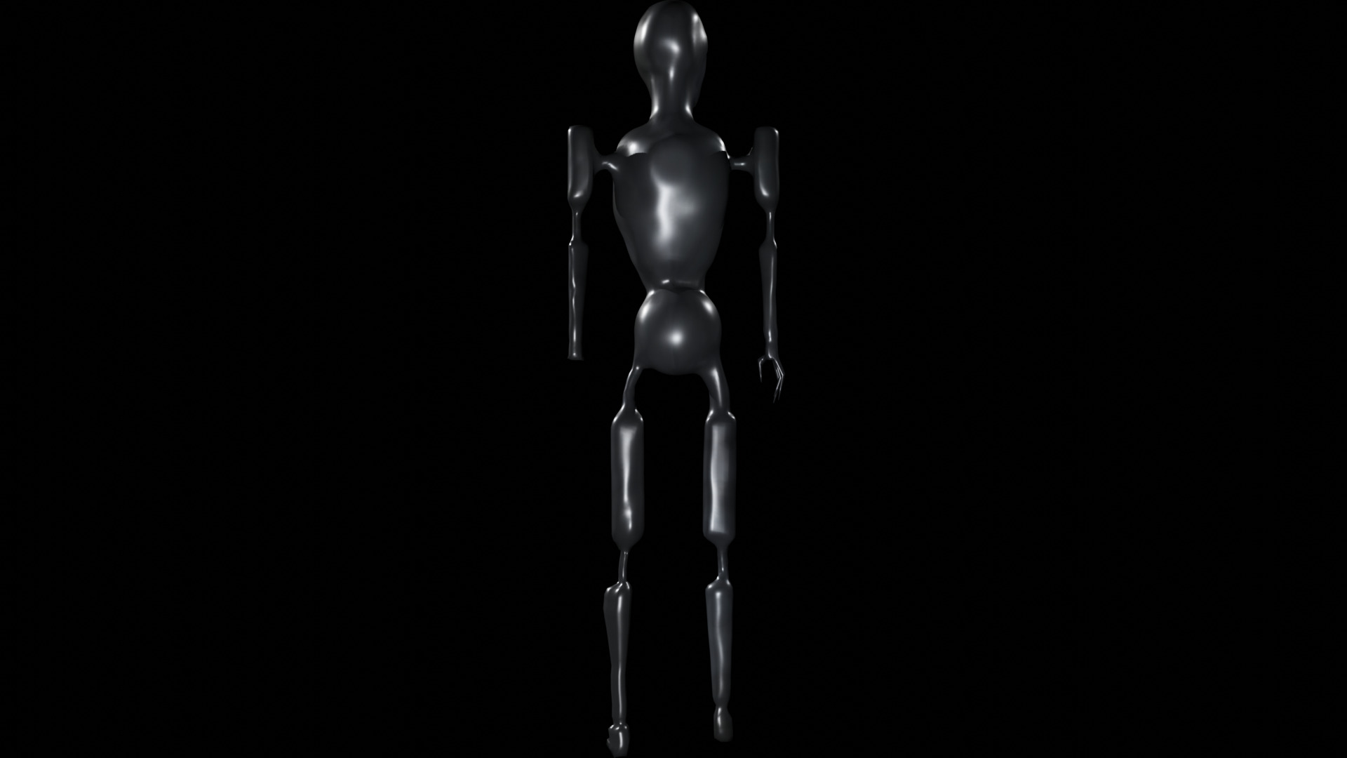 Low Poly Dystopian Android Character Low-poly 3D model_12
