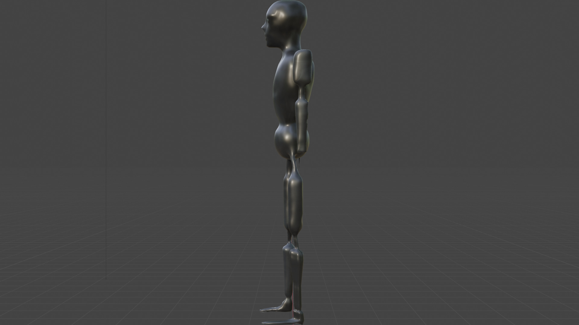 Low Poly Dystopian Android Character Low-poly 3D model_2