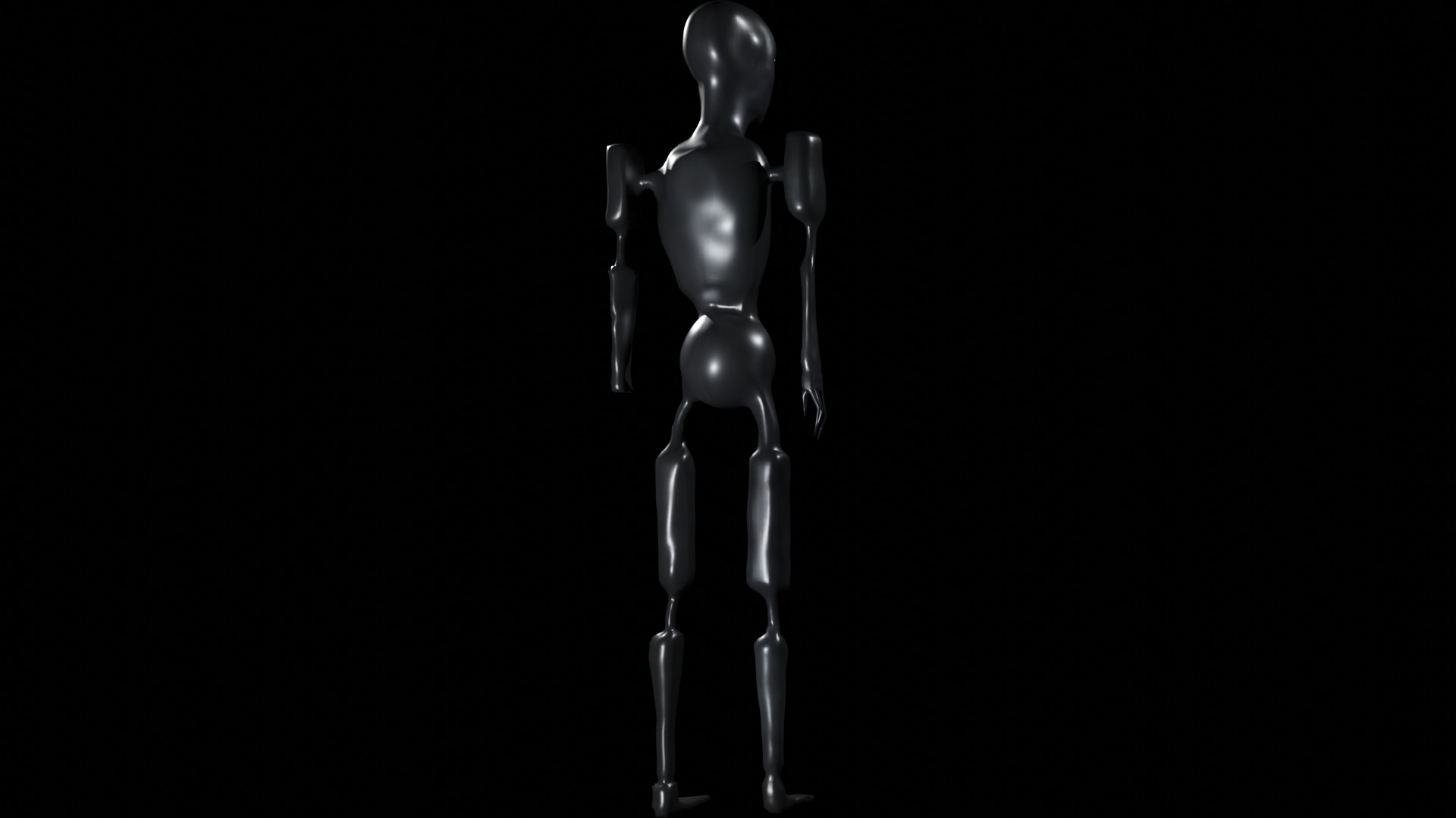 Low Poly Dystopian Android Character Low-poly 3D model_13