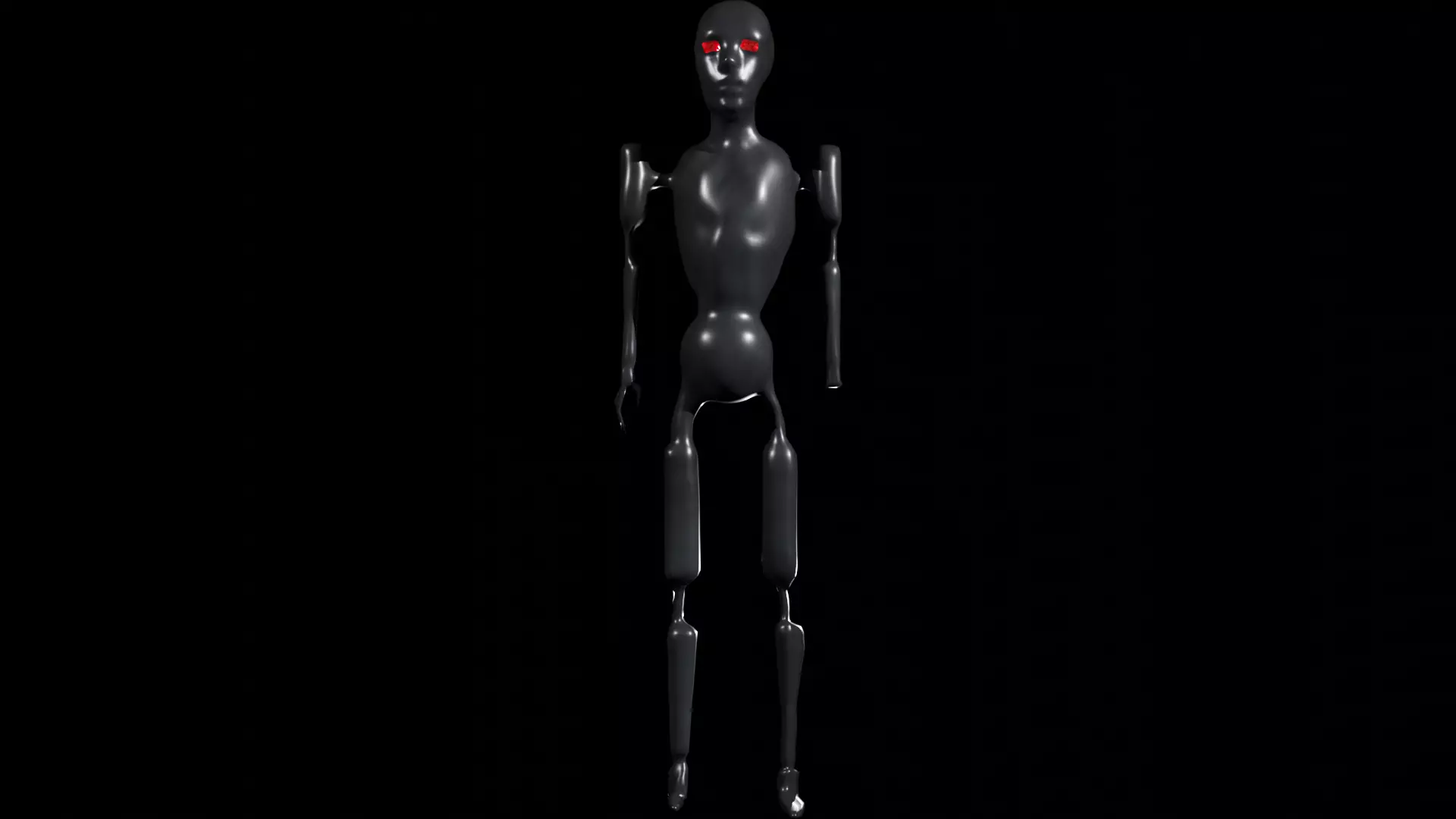 Low Poly Dystopian Android Character Low-poly 3D model_0