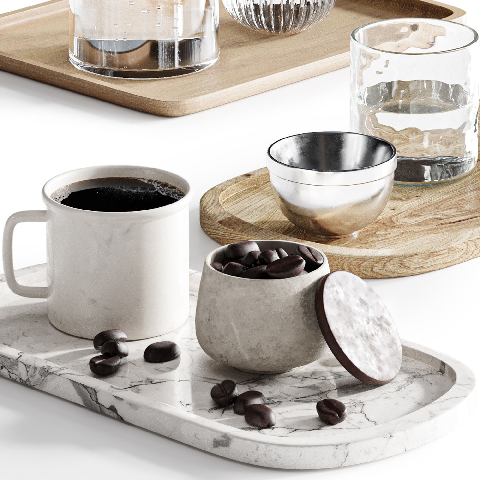 Dishes tableware set13 3D model_3