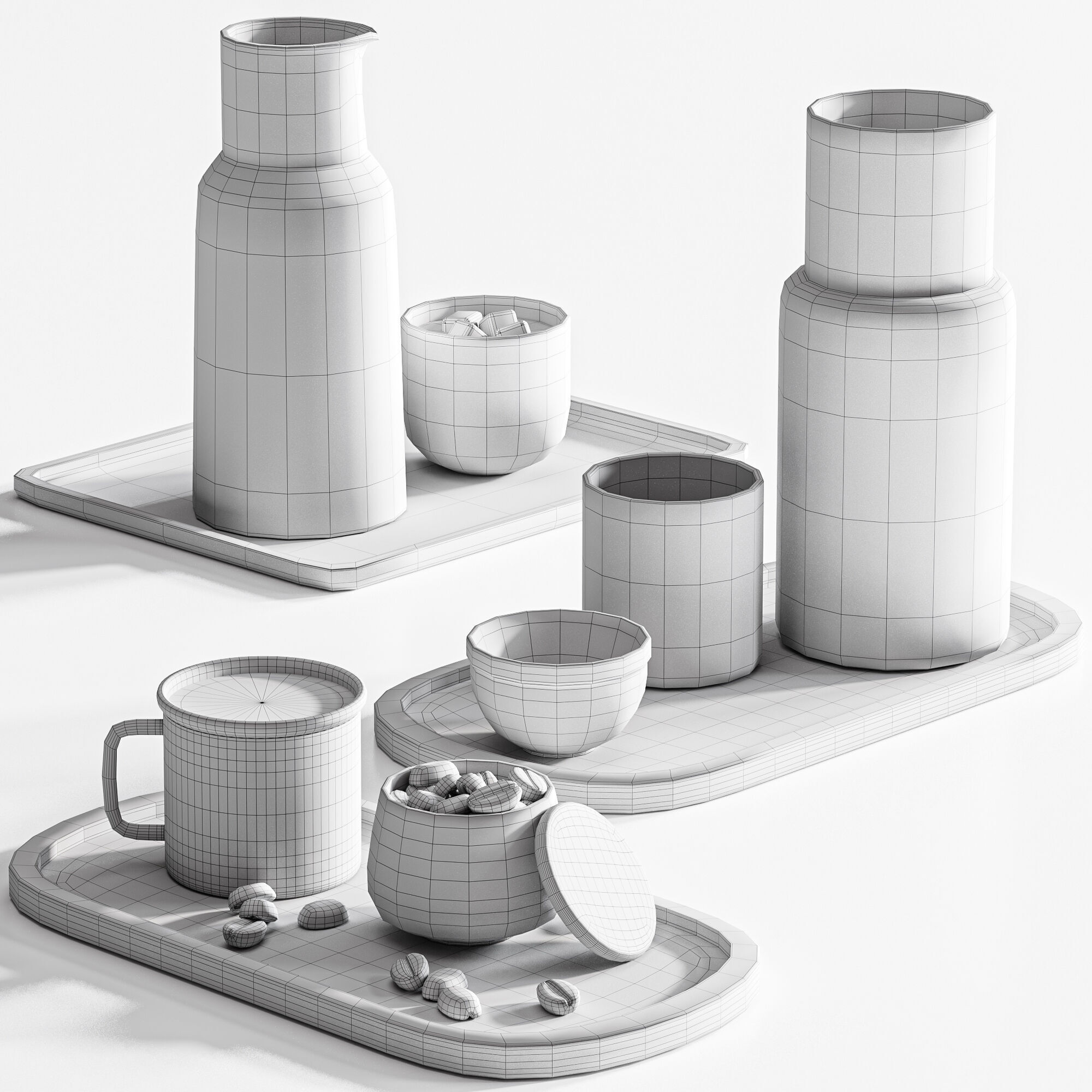 Dishes tableware set13 3D model_4