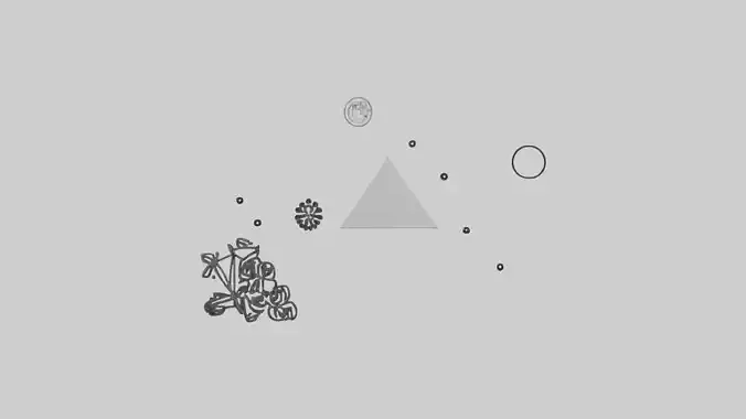 Minimalist Wall Stickers 3D model