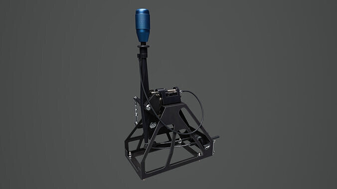 Short Shifter 01 - Variation A - Blue Low-poly 3D model 3