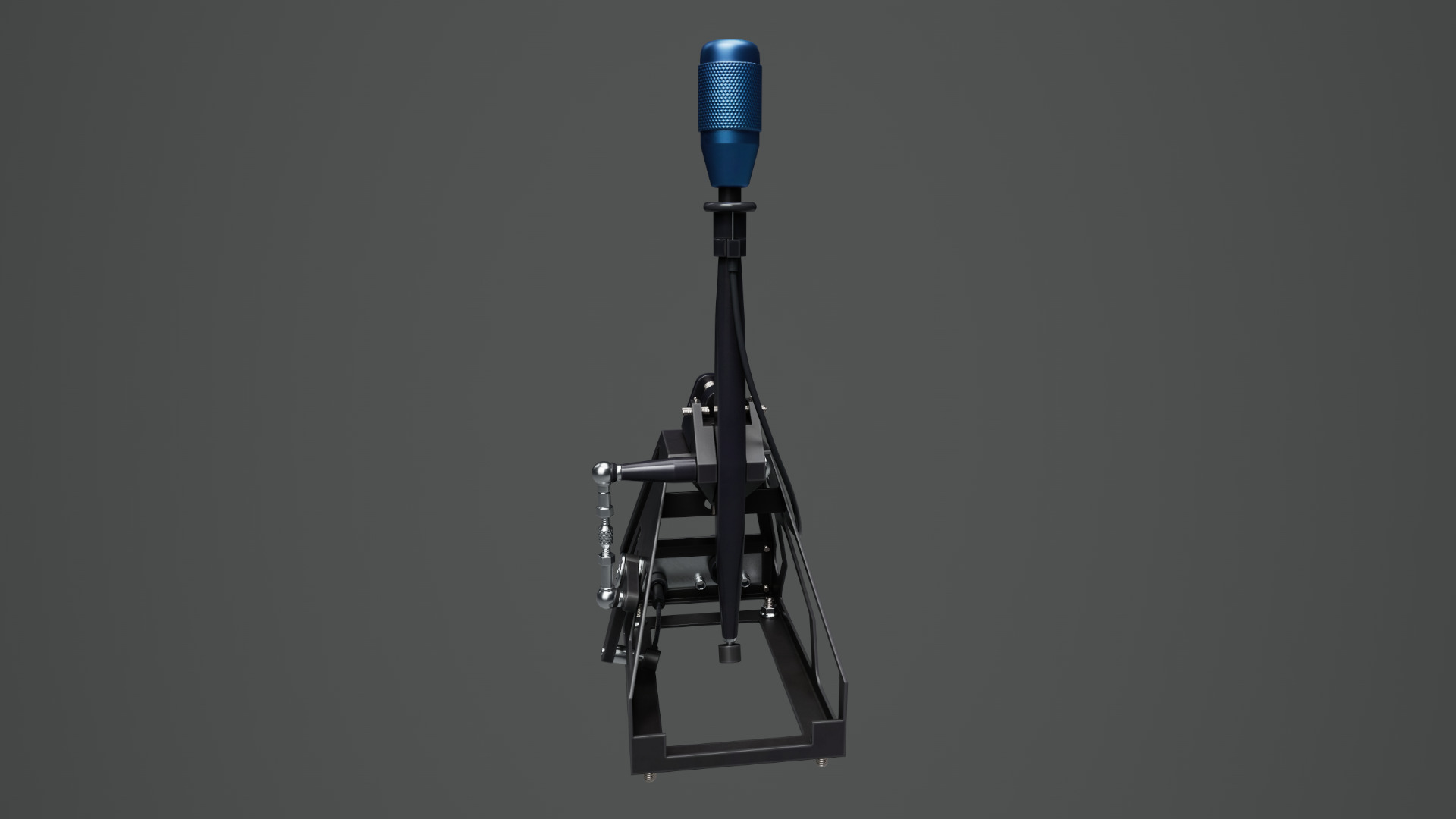 Short Shifter 01 - Variation A - Blue Low-poly 3D model_12