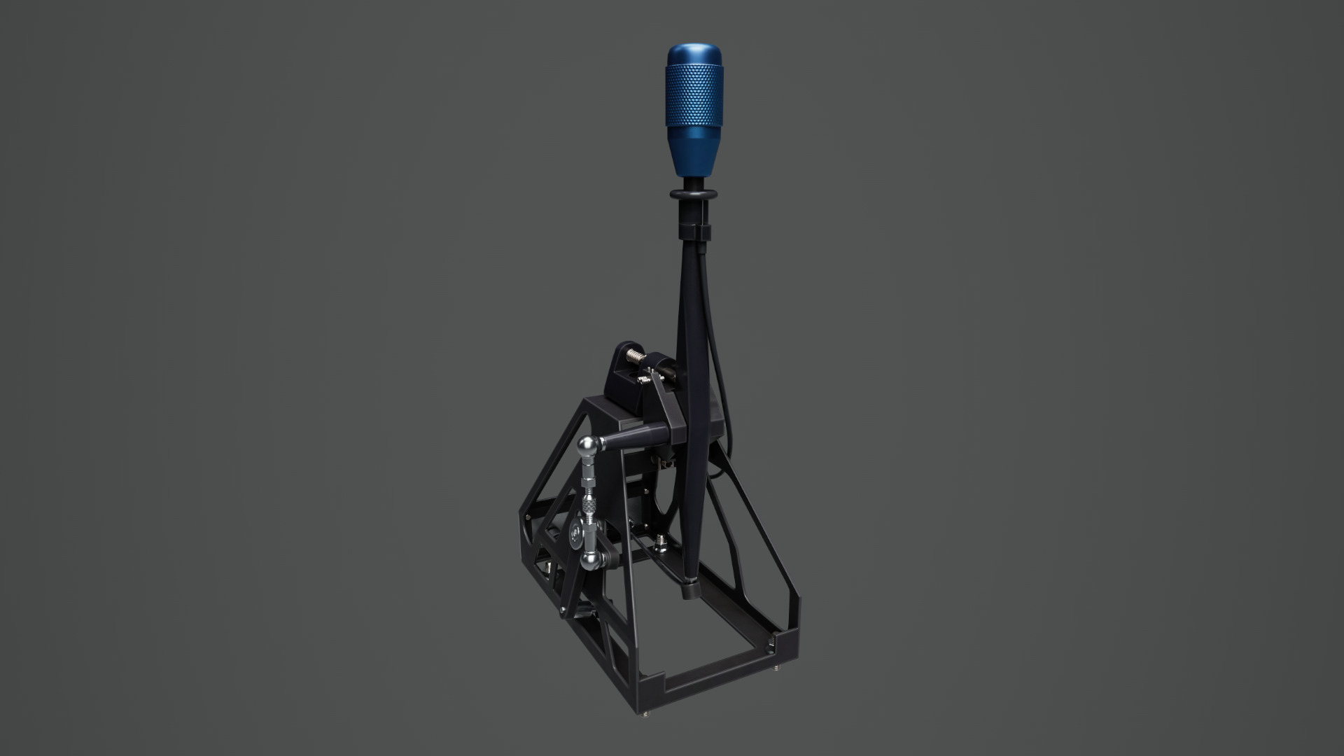 Short Shifter 01 - Variation A - Blue Low-poly 3D model_11