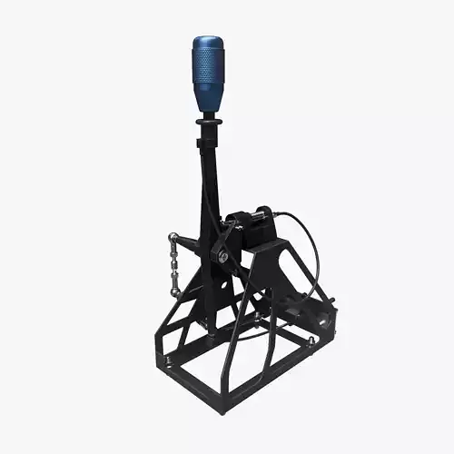 Short Shifter 01 - Variation A - Blue Low-poly 3D model