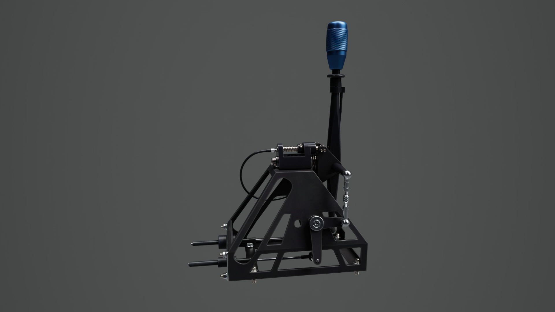Short Shifter 01 - Variation A - Blue Low-poly 3D model_9