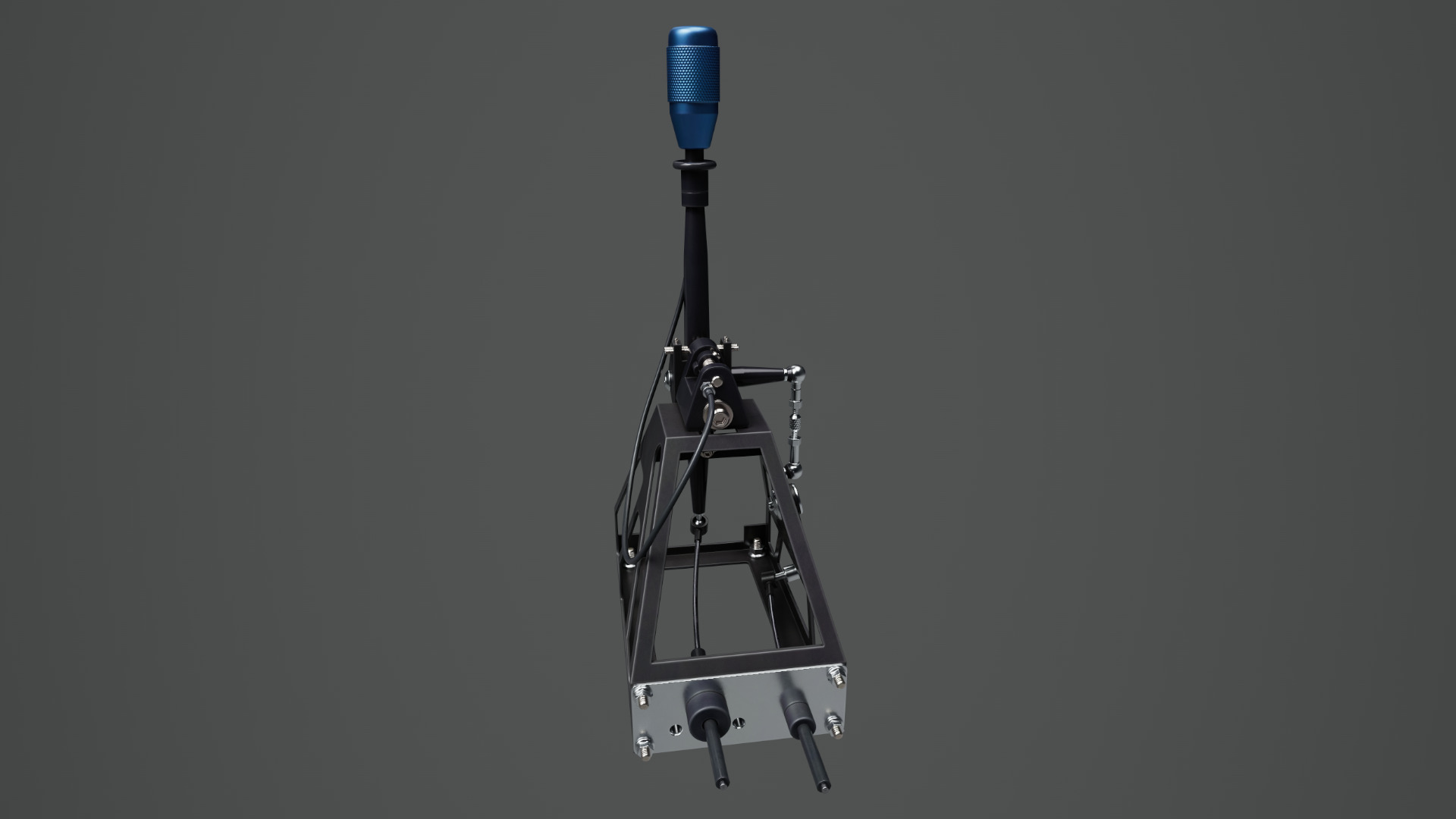 Short Shifter 01 - Variation A - Blue Low-poly 3D model_6