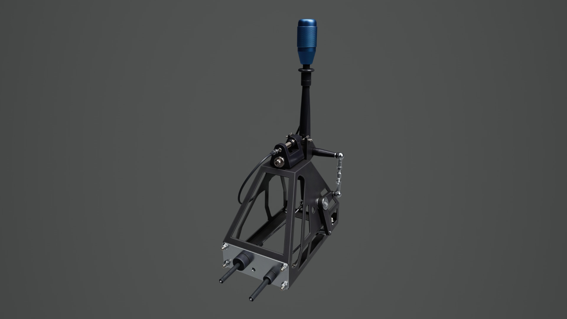 Short Shifter 01 - Variation A - Blue Low-poly 3D model_7