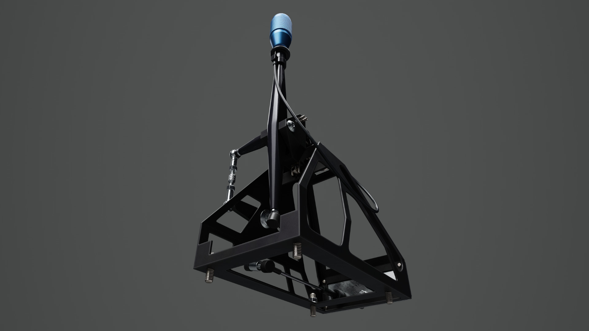 Short Shifter 01 - Variation A - Blue Low-poly 3D model_14