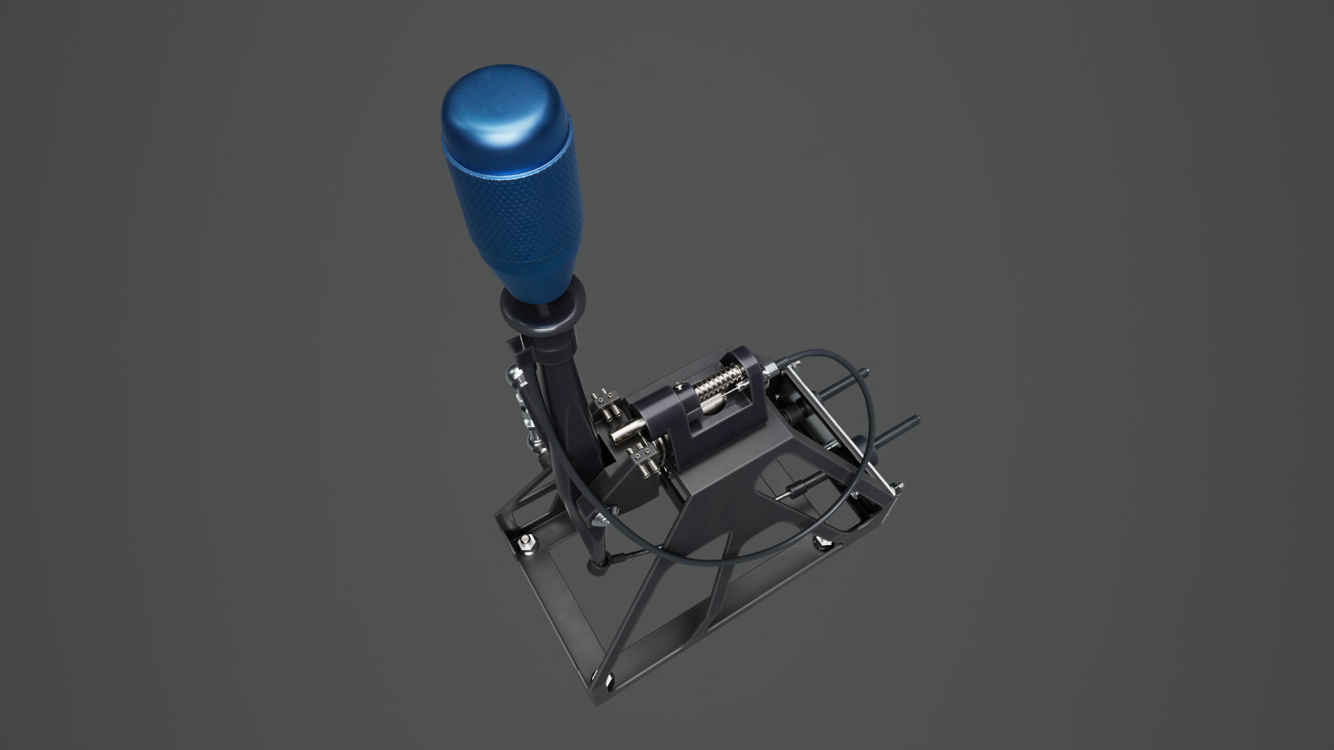 Short Shifter 01 - Variation A - Blue Low-poly 3D model_13