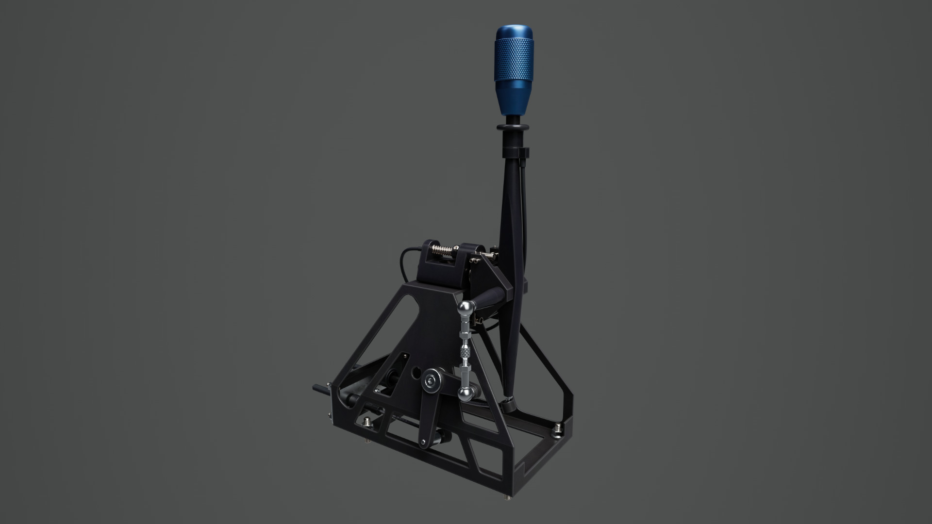 Short Shifter 01 - Variation A - Blue Low-poly 3D model_10