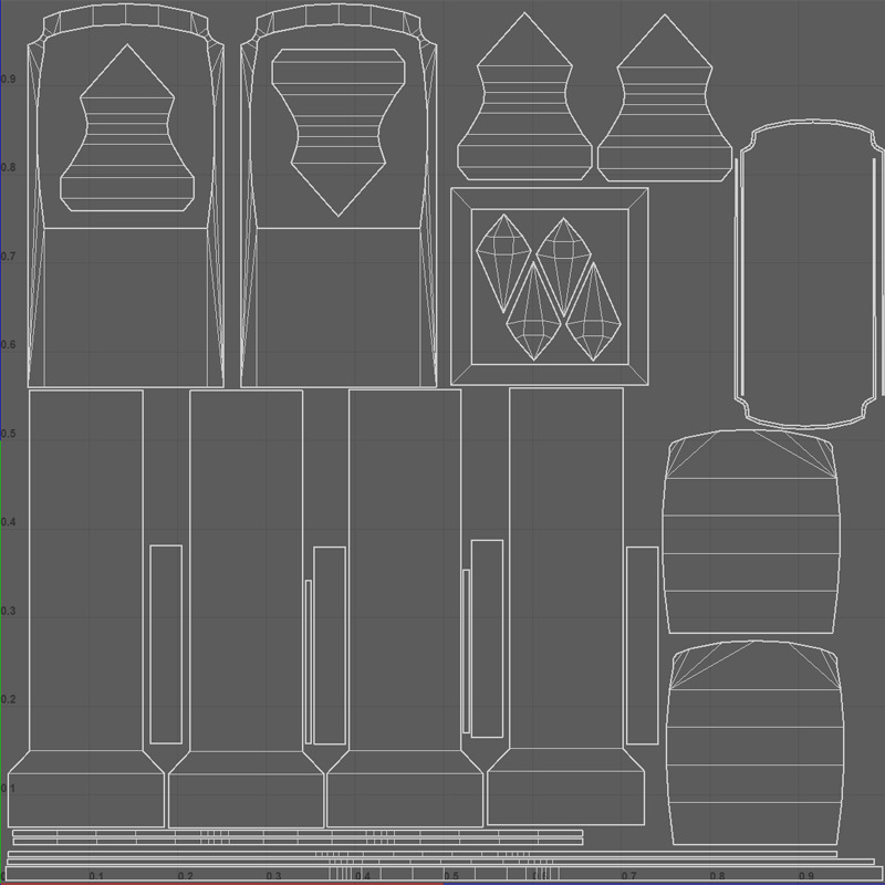 Gravestones Low-poly 3D model_7