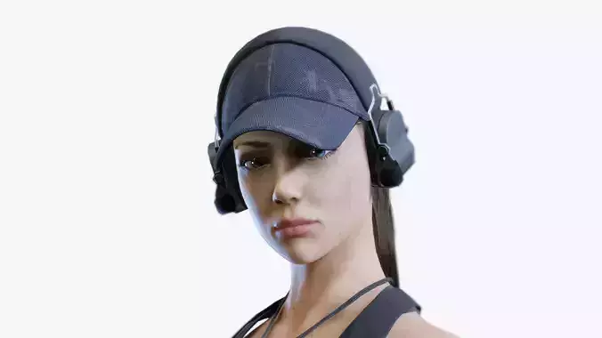 Female Soldier Low-poly 3D model Female Soldier Low-poly 3D model