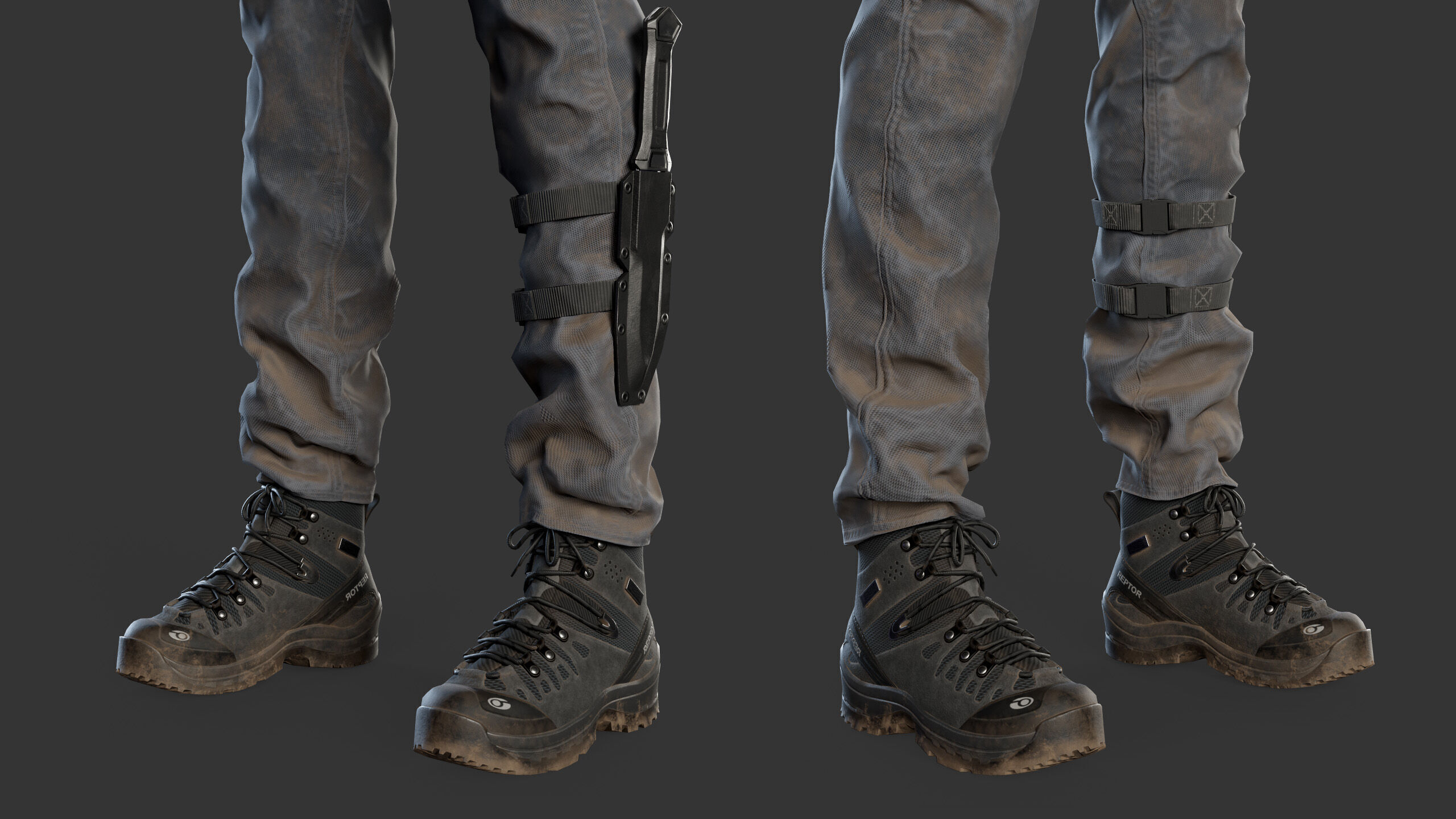 Female Soldier Low-poly 3D model_25