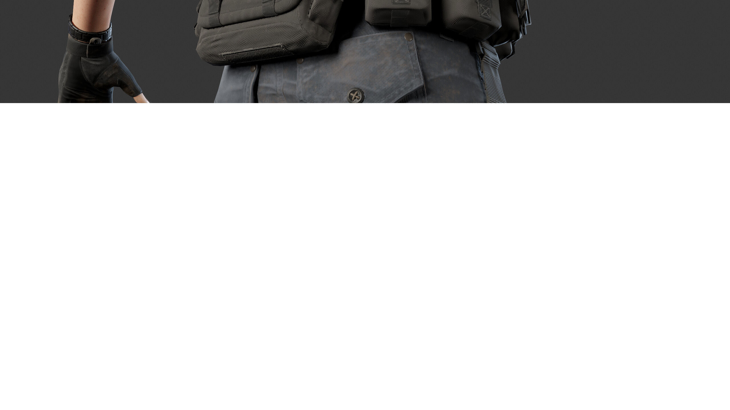 Female Soldier Low-poly 3D model_23