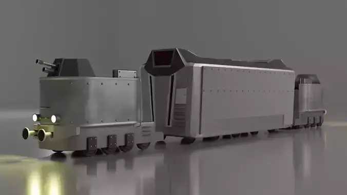 Panzertriebwagen Nr16  High Poly German Armored Train 3D Model
