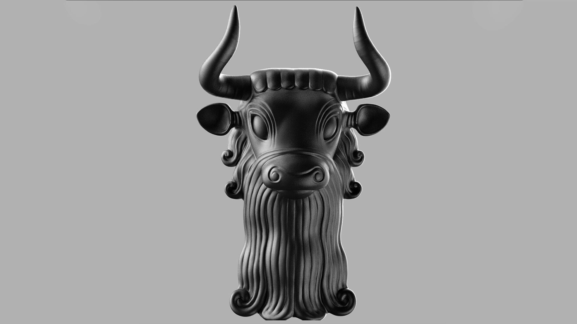 Bull Mask  -  3D Sculpting 3D print model_13