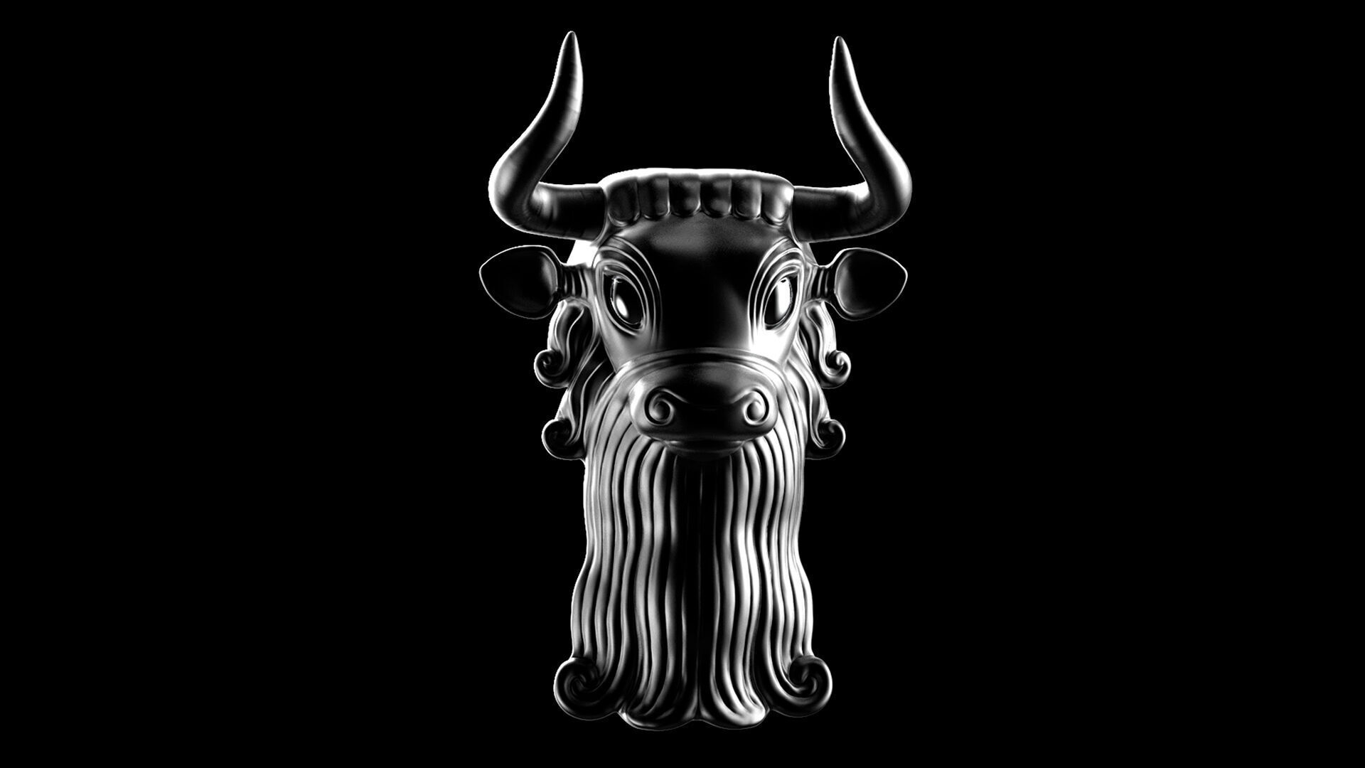 Bull Mask  -  3D Sculpting 3D print model_20