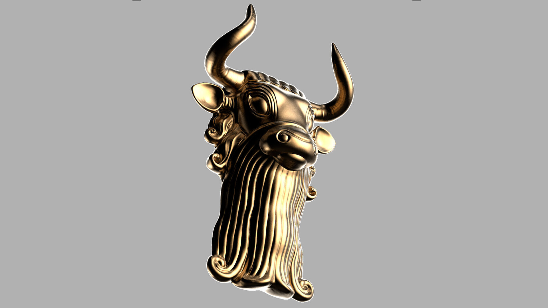 Bull Mask  -  3D Sculpting 3D print model_19