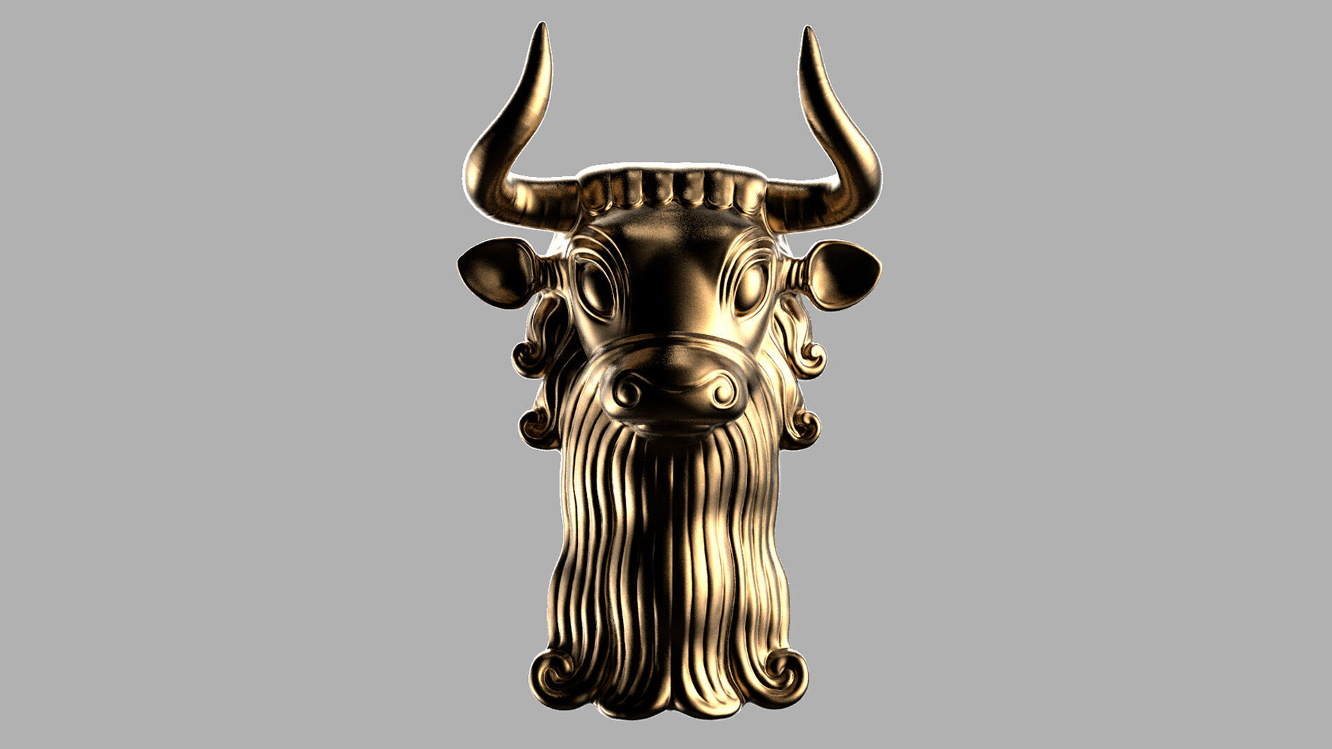 Bull Mask  -  3D Sculpting 3D print model_17