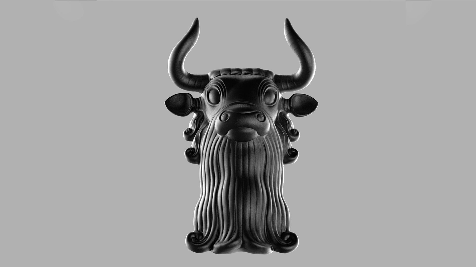 Bull Mask  -  3D Sculpting 3D print model_14