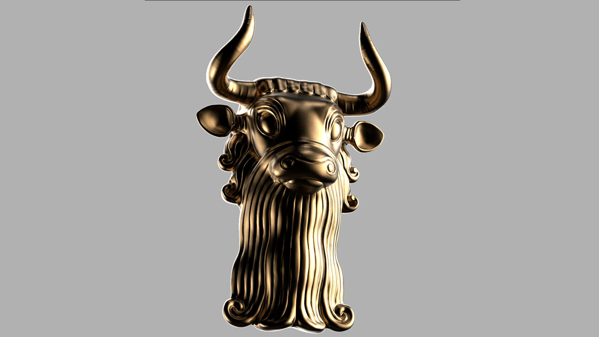 Bull Mask  -  3D Sculpting 3D print model_18