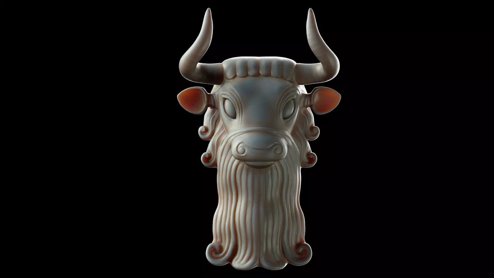 Bull Mask  -  3D Sculpting 3D print model_0
