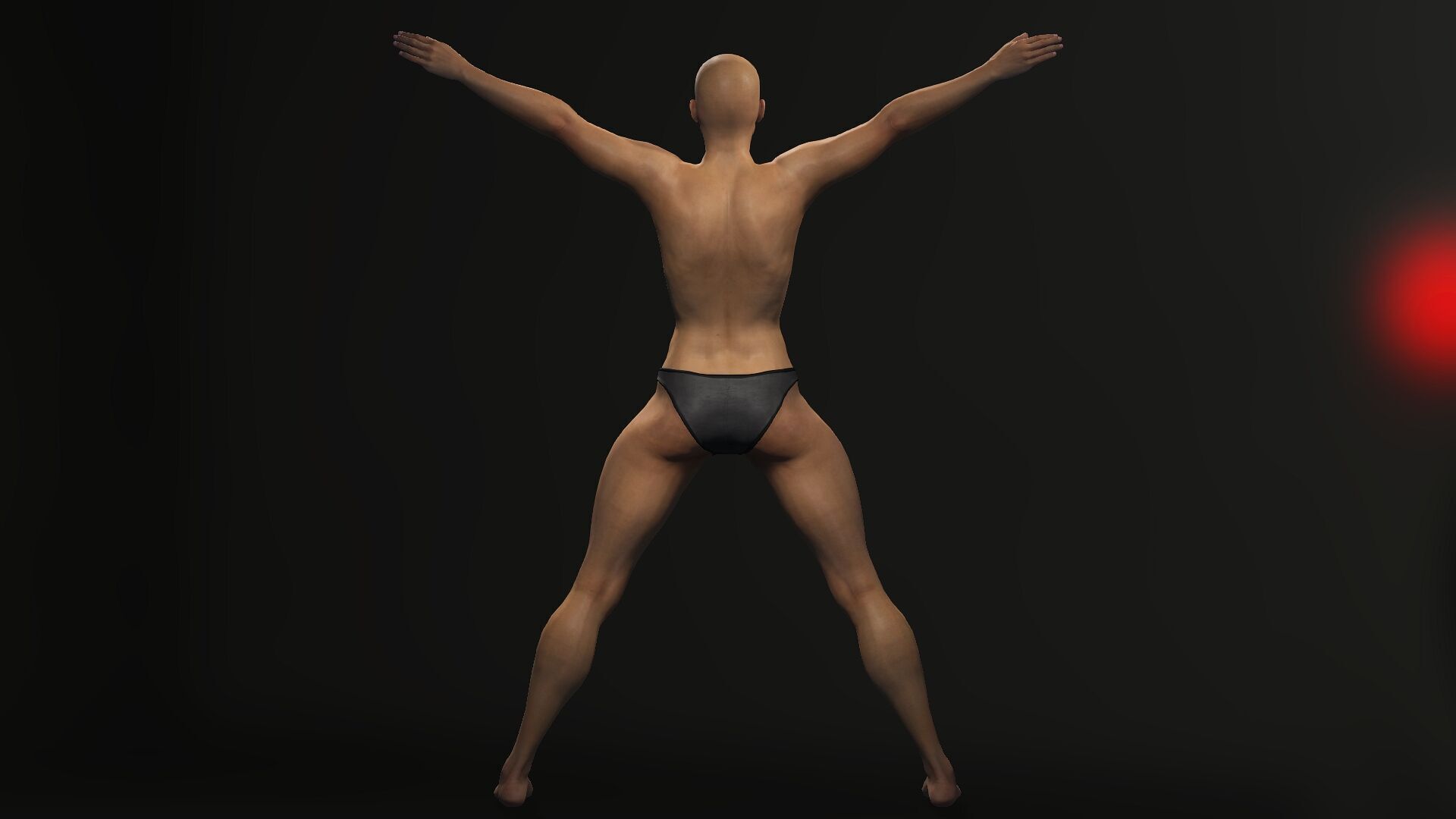 Female Anatomy Low-poly 3D model_10