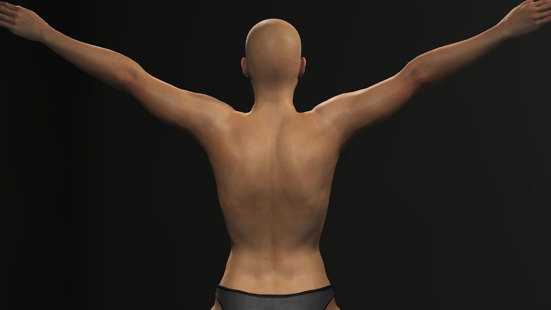 Female Anatomy Low-poly 3D model_8