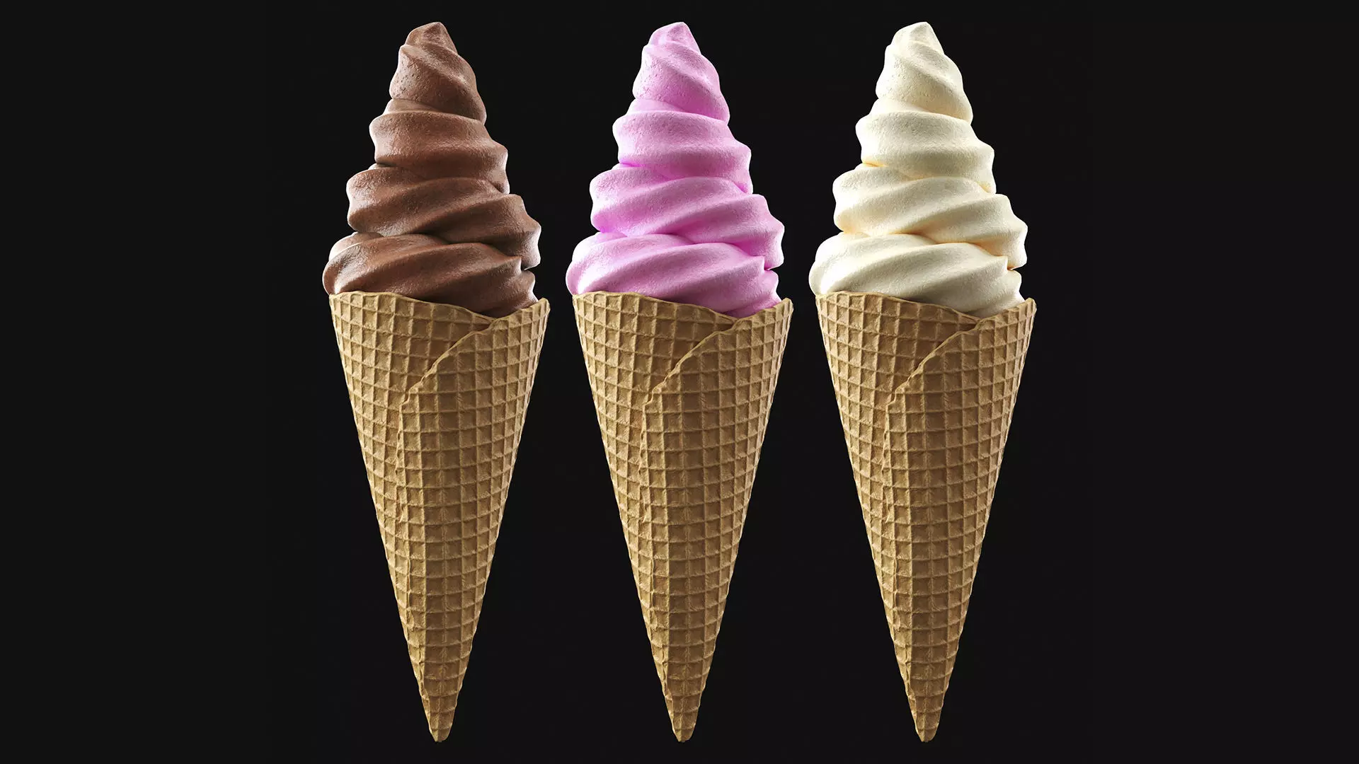 Twisted Ice Cream Cone 3D model_0