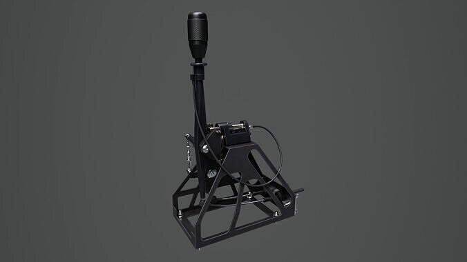 Short Shifter 01 - Variation A - Dark Gray Low-poly 3D model 3