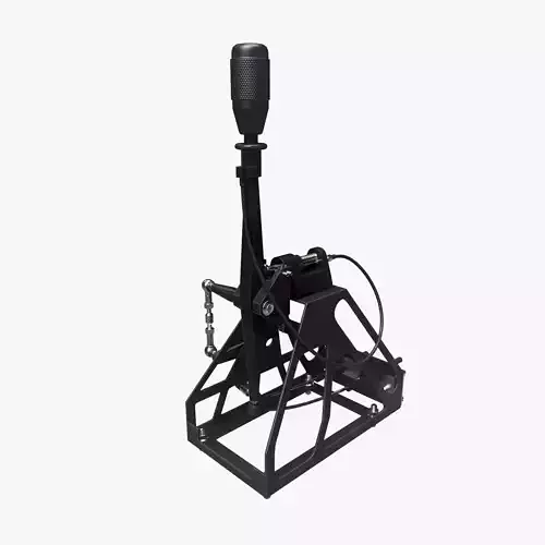 Short Shifter 01 - Variation A - Dark Gray Low-poly 3D model